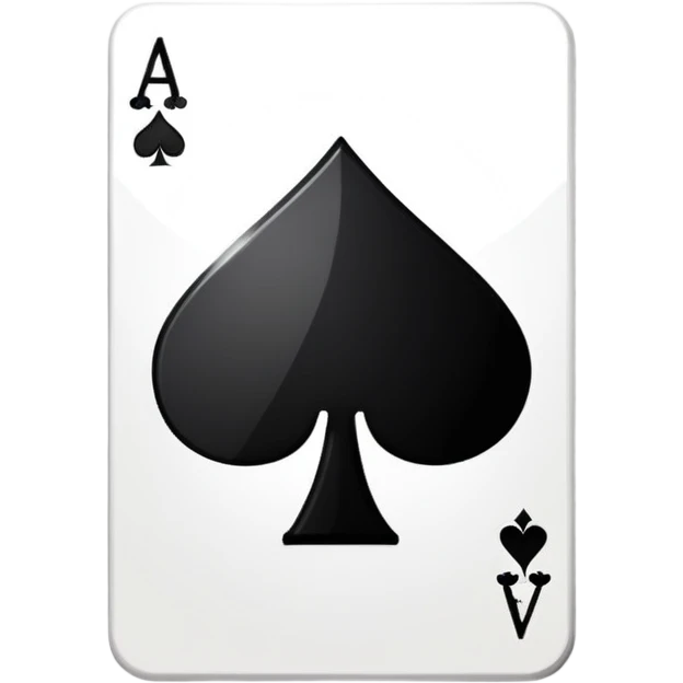 ace of spades playing card symbol, classic emoji style, with a red background emoji