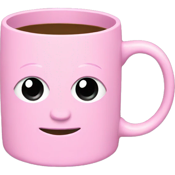 Pink coffee mug emoji