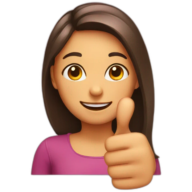 girl thumbs up emoji