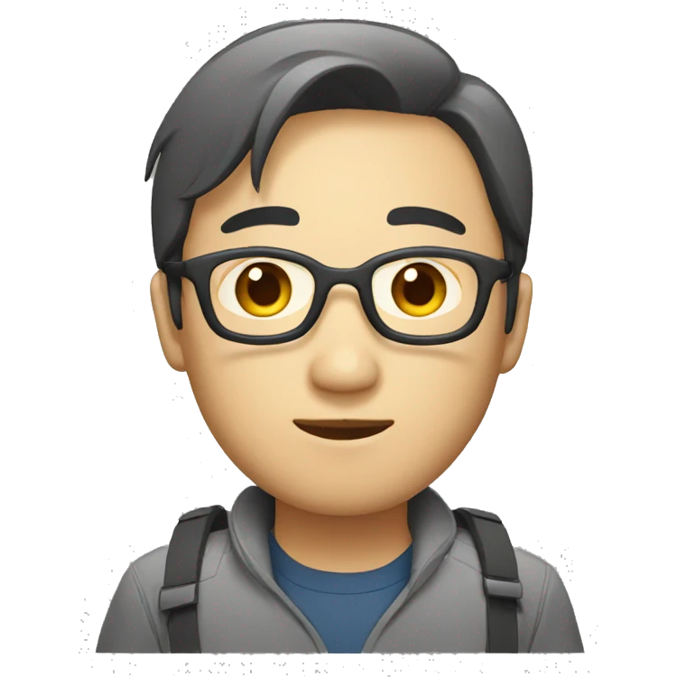 working hard asian emoji