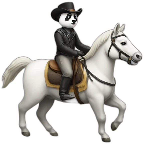 Panda riding a horse emoji