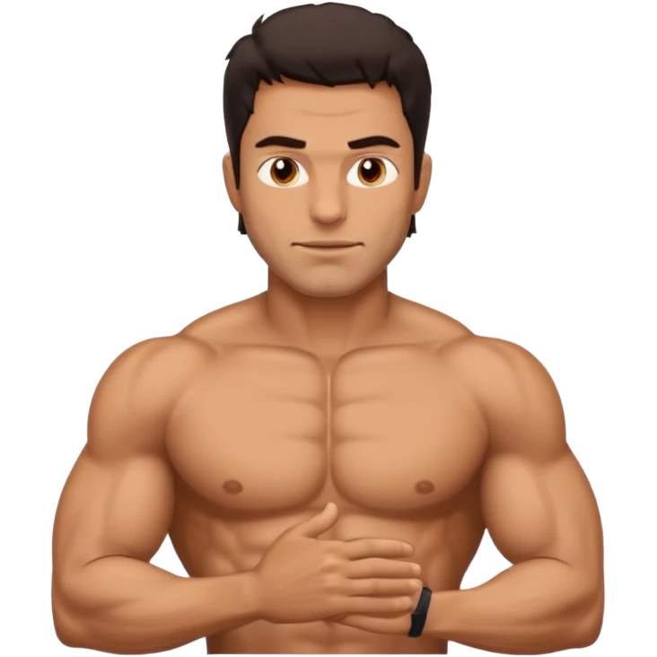 smug muscular shirtless colombian emoji