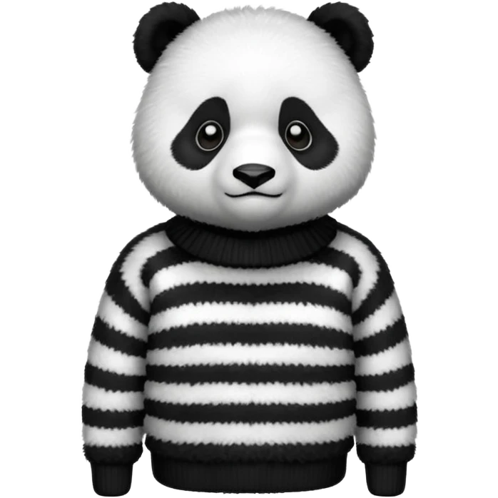 panda whit a sweater  emoji