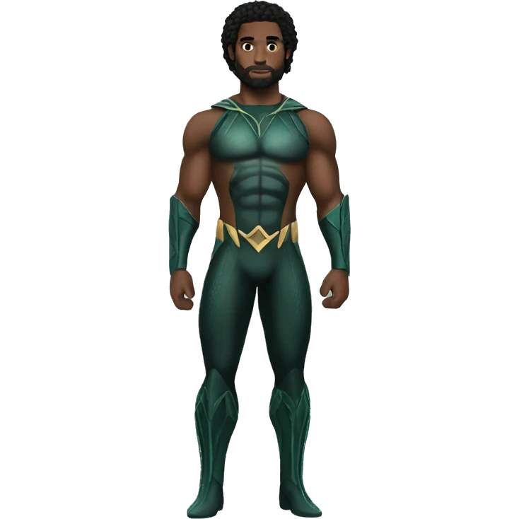 Black aquaman Full body emoji