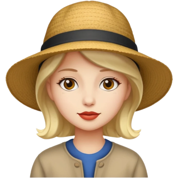 Lola wearing a hat emoji