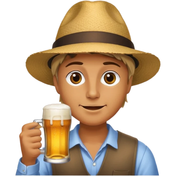 Drinking beer on friday after work emoji