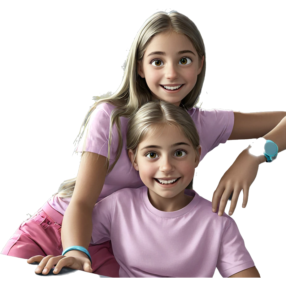 smiling girl and boy indoors emoji