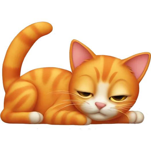 Orange cat with a mouse emoji