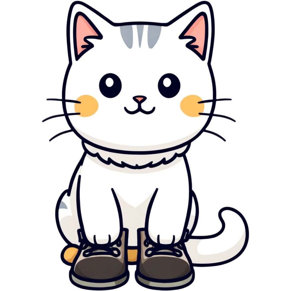 Cat in black boots  emoji