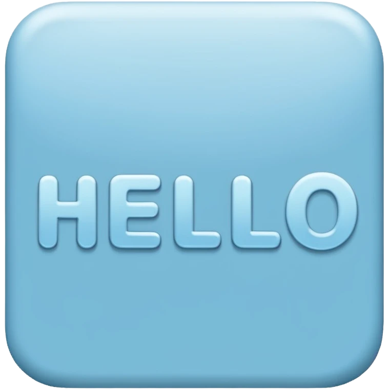 Light Blue “ hello January “ word  emoji