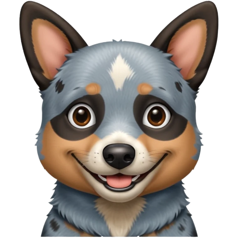 Blue Heeler smiling emoji