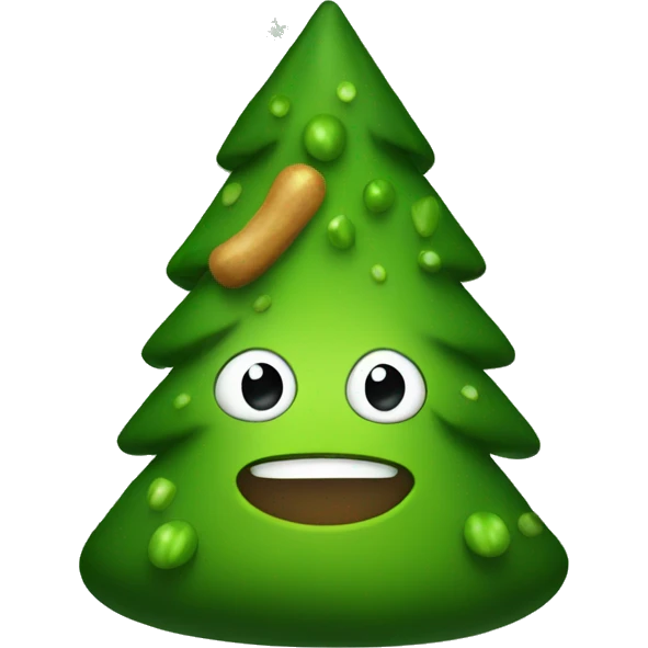 Pickles on Christmas tree emoji