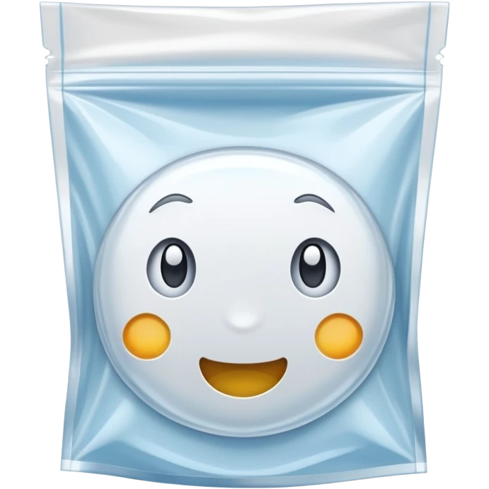 completely empty transparent ziplock bag emoji