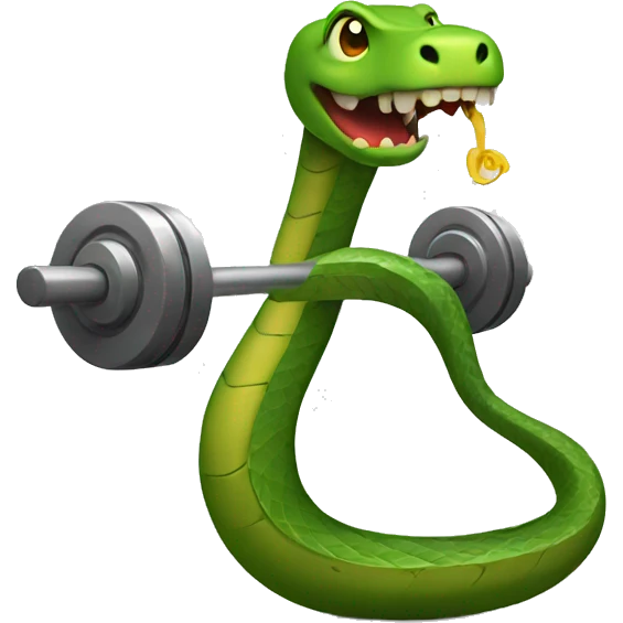 Snake lifting a weight  emoji