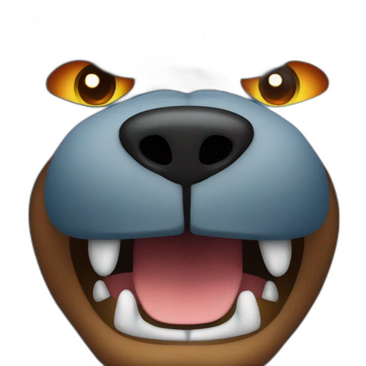 Dark blue orange bear angry 🐻 emoji
