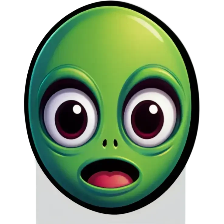 An alien emoji with a green-colored head emoji