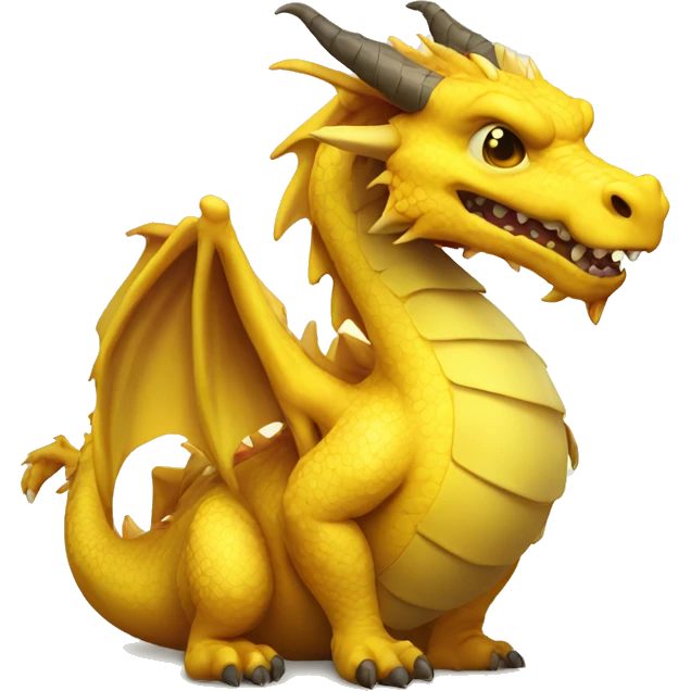 a yellow dragon thats fat emoji