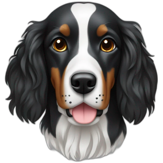 setter anglais de couleur noir emoji