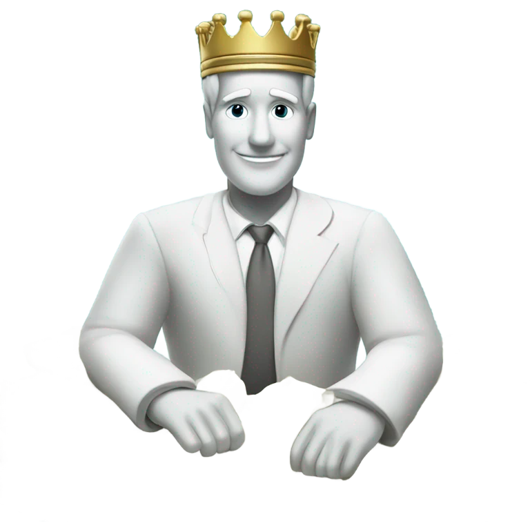 White King with cash emoji