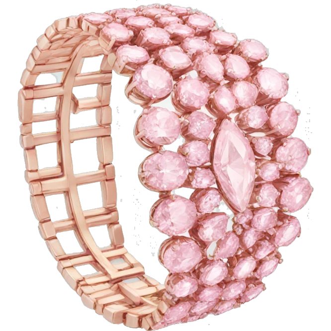 Pink diamond bracelet emoji