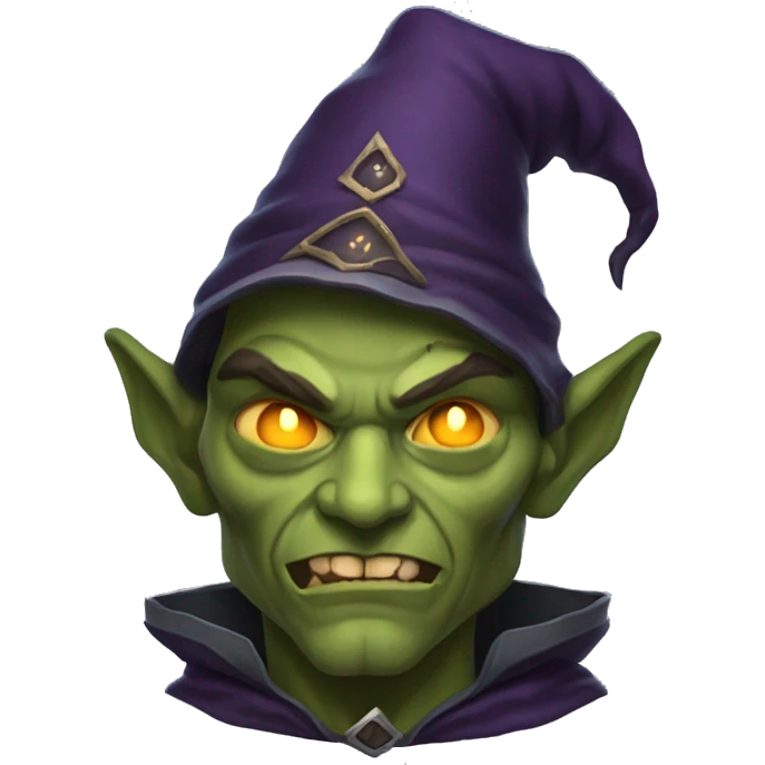 half-orc male wizard necromancer pumpkin emoji