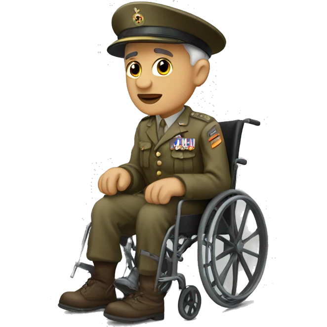disabled ww1 veteran without leg emoji