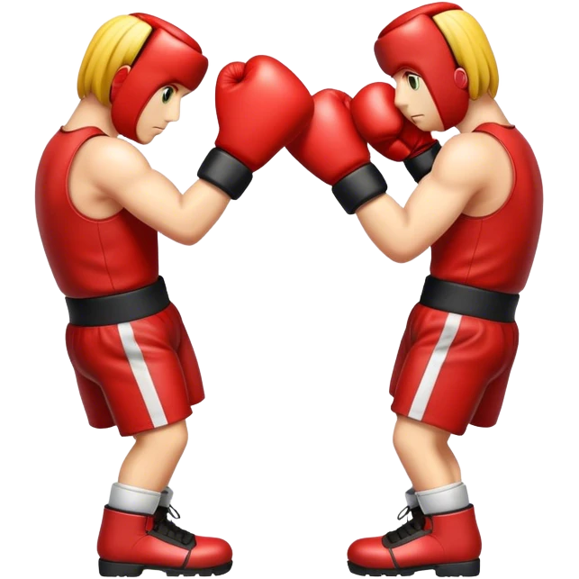 A train with boxing gloves emoji