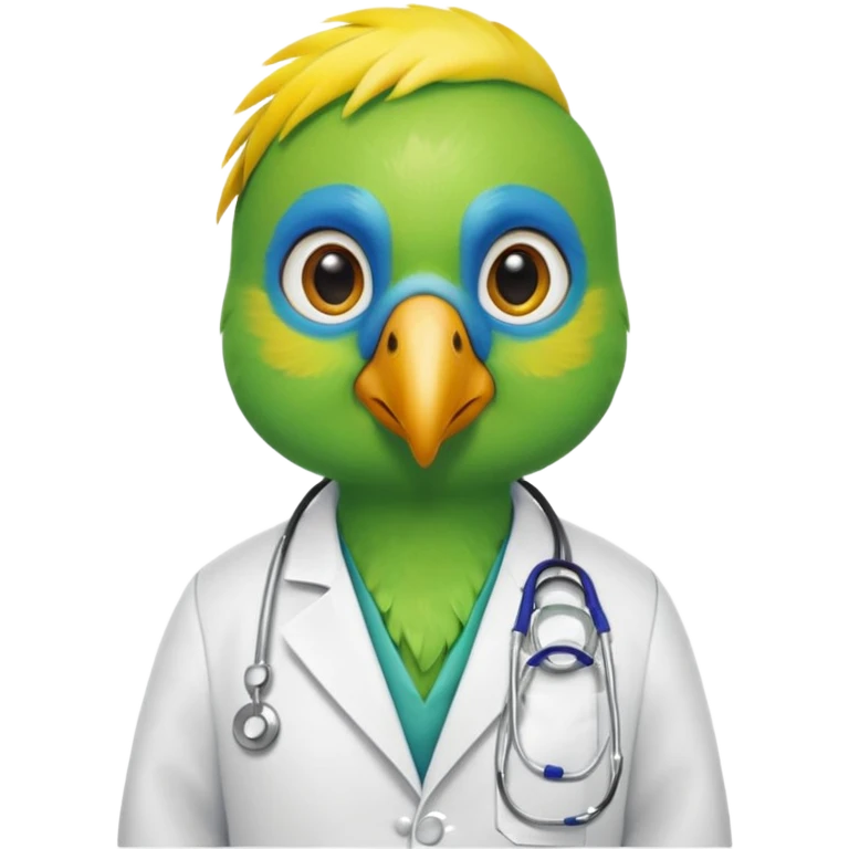 Parrot doctor emoji