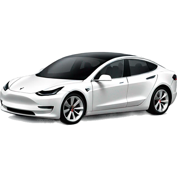 White Tesla 3 emoji