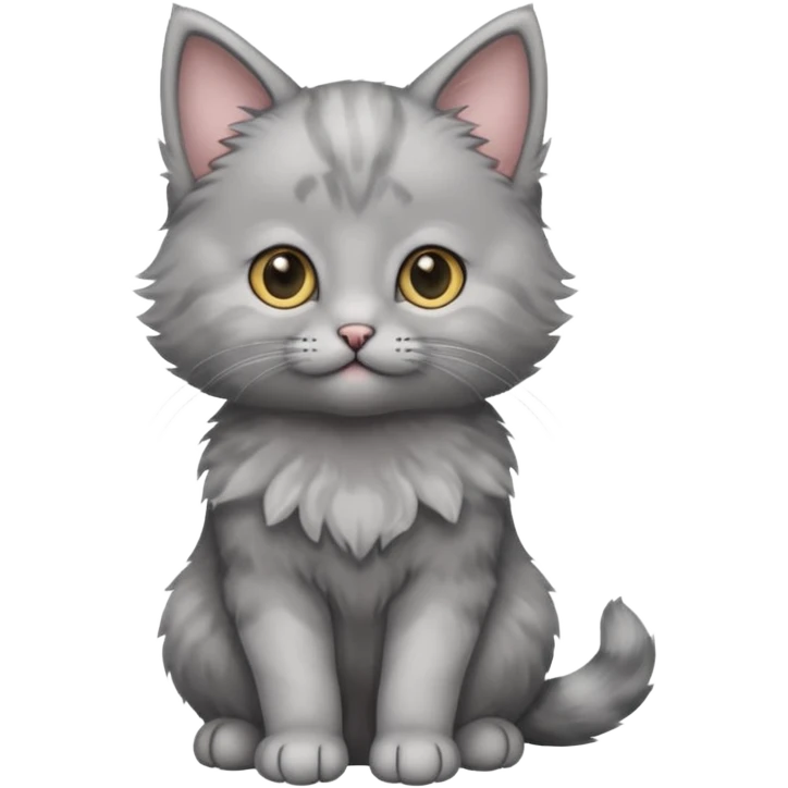 a gray sitting kitten emoji