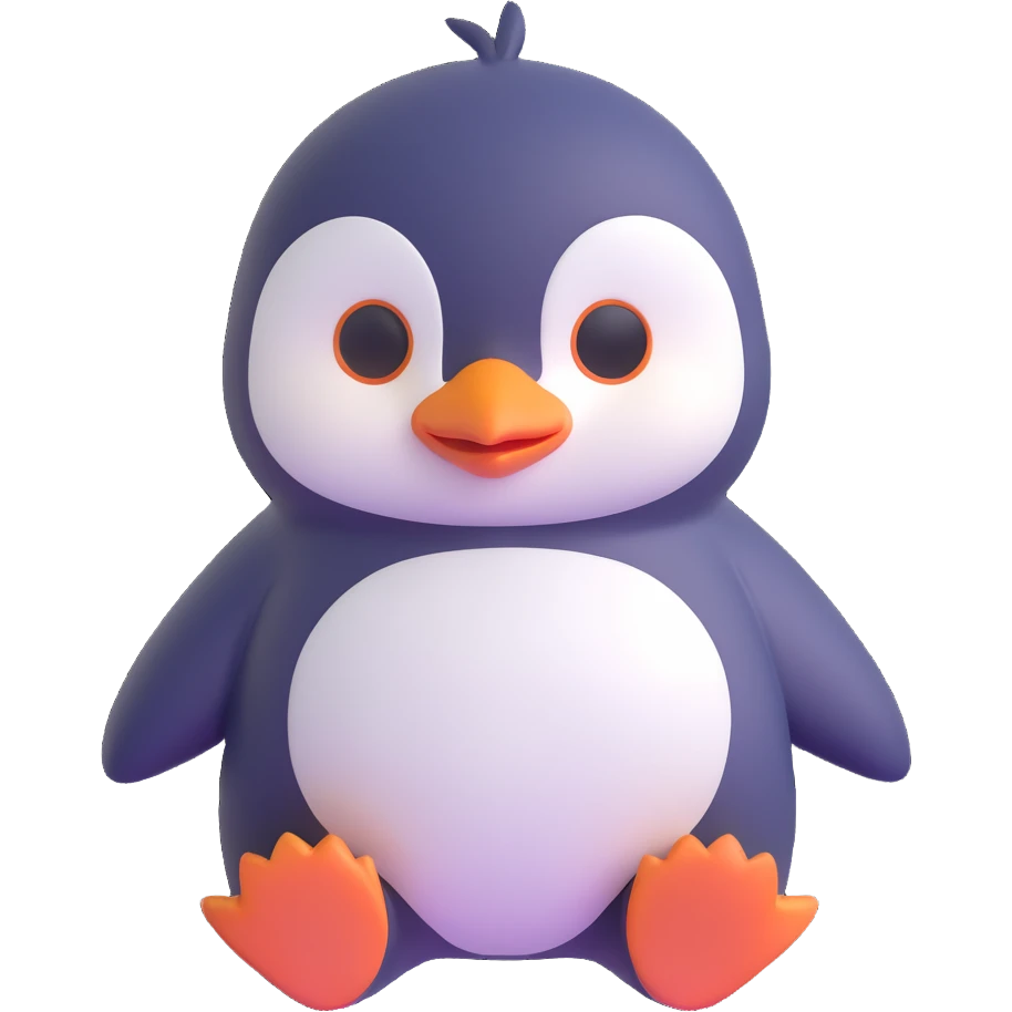 baby penguin wearing a diaper emoji