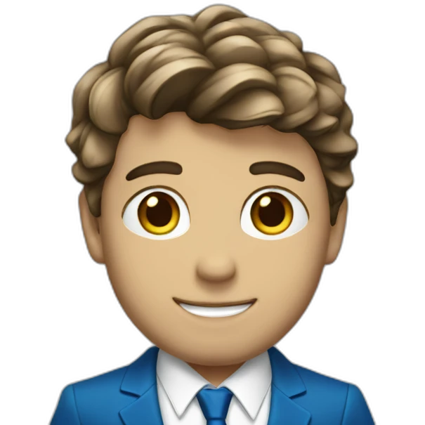Posh-boy-with-blue-suit-offering-r emoji