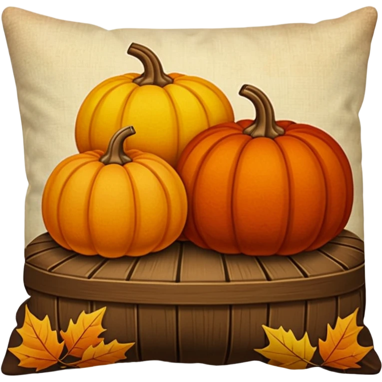 Vintage fall pillows emoji