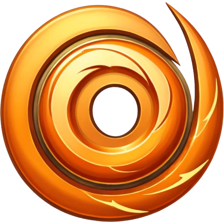 The Heathstone spiral logo but orange emoji