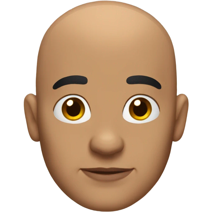 Bald brown Superman  emoji