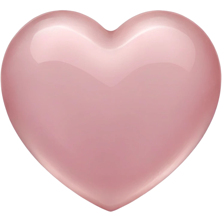 Carved rose quartz heart with rosy pink tone and smooth lustrous finish emoji