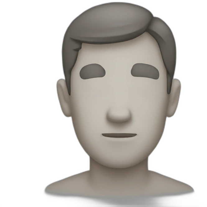 man with head on his head emoji