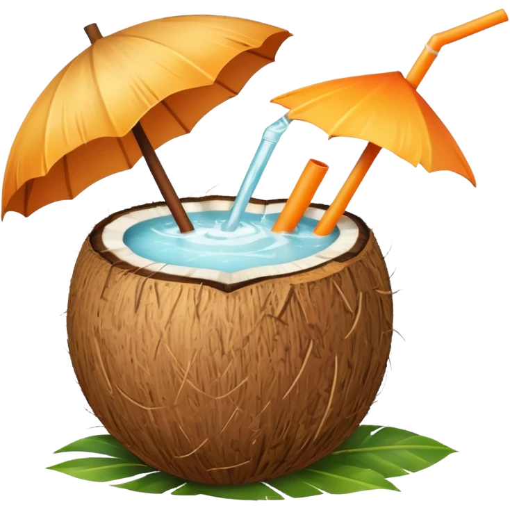 coconut drink summer vibe emoji