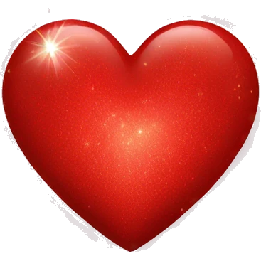 Red heart with sparkles emoji