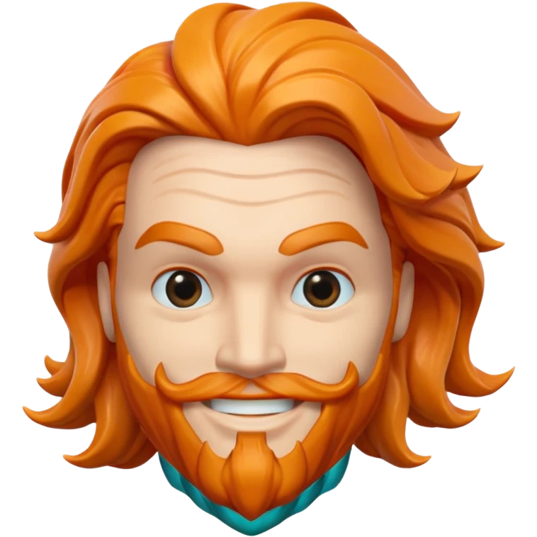 Aquamen happy head face 3d emoji