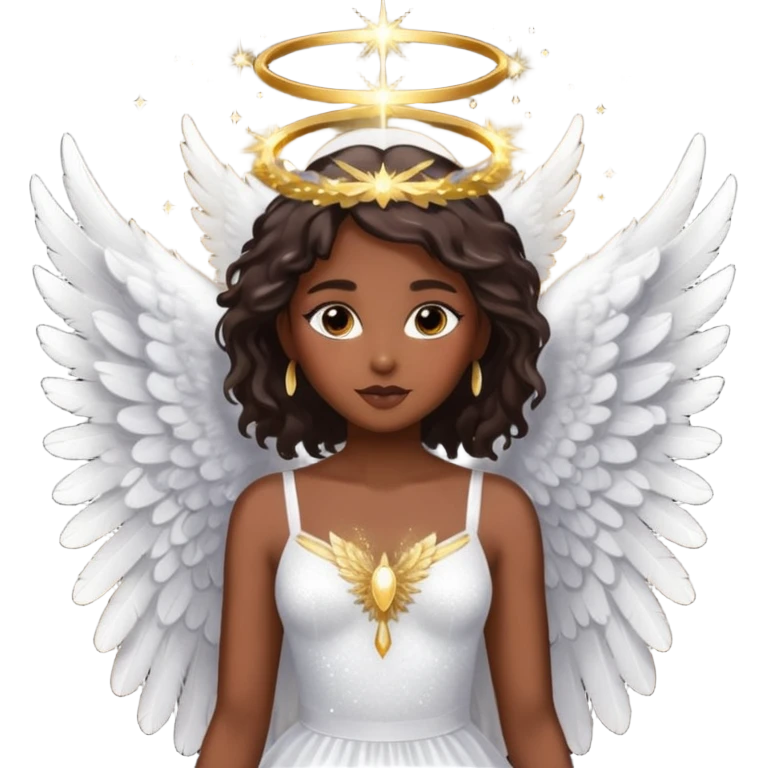 Glitter White Dark Angel emoji