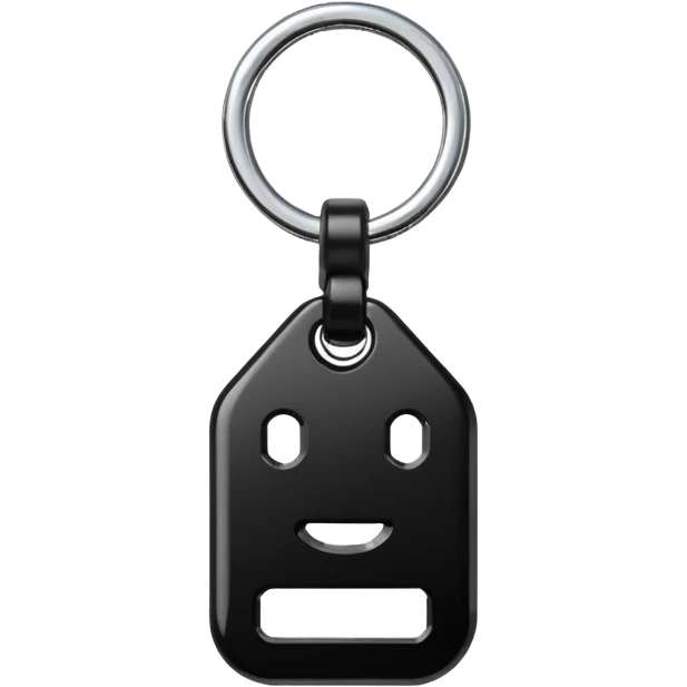 key fob, realistic, glossy black style emoji