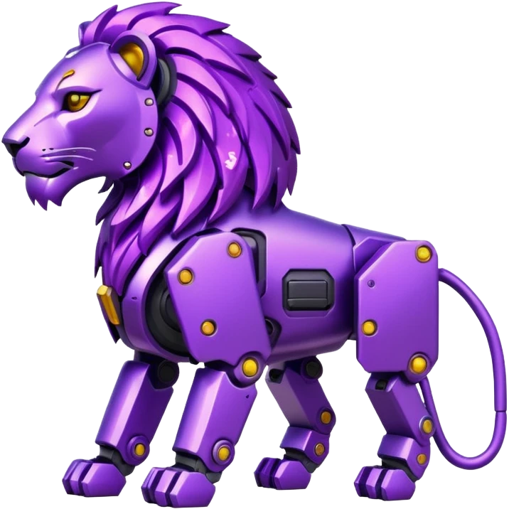 glitter mech lion purple cyberpunk emoji