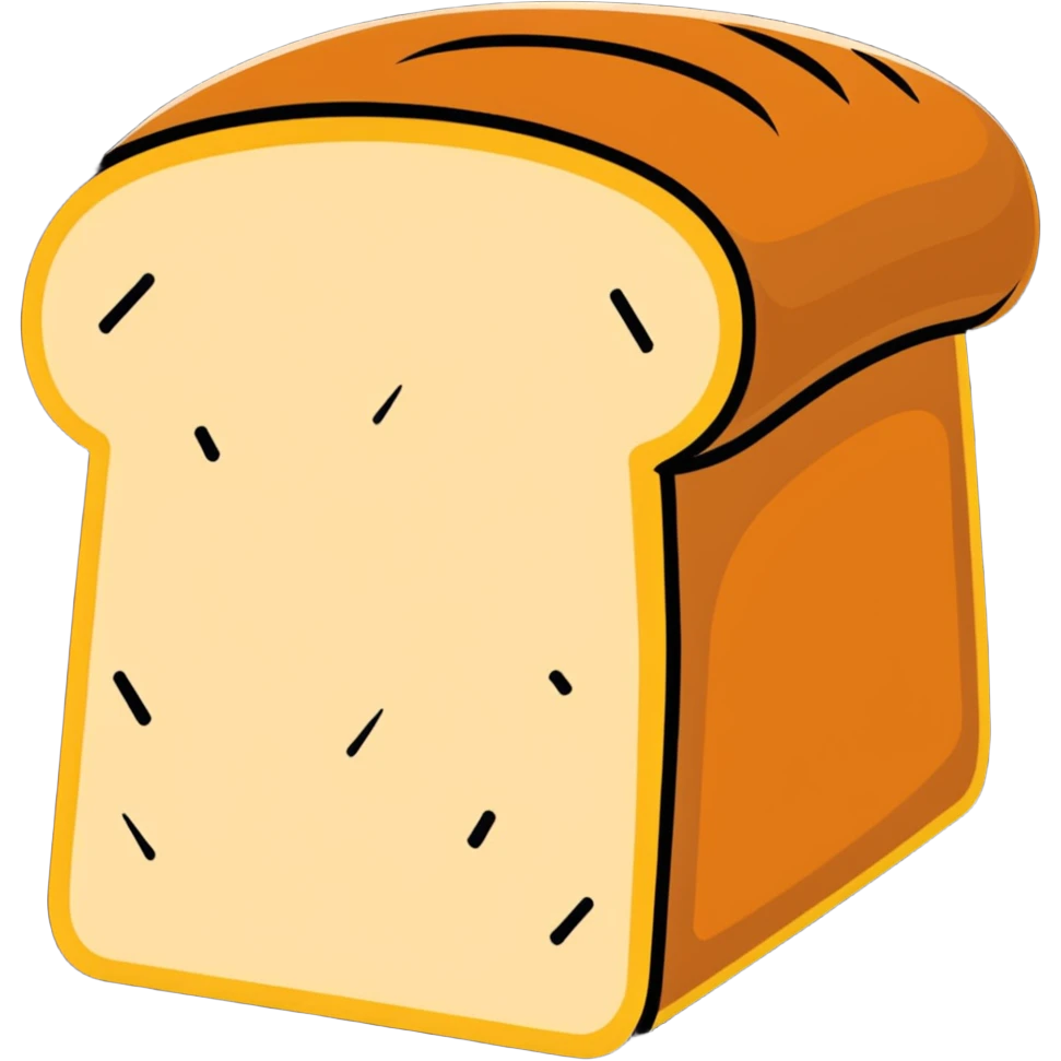 sliced loaf of sandwich bread emoji