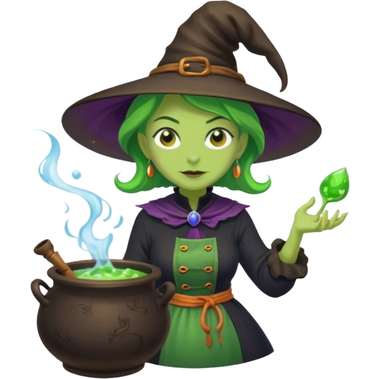 green witch cooking potion emoji