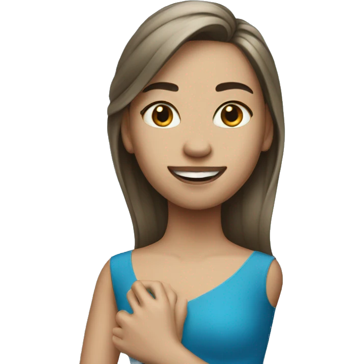 Figure skater in blue dress emoji