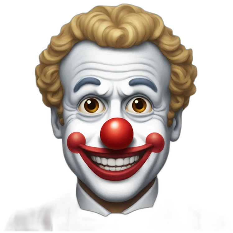 emmanuel macron as a clown emoji