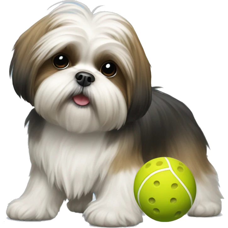 Shih tzu playing pickleball  emoji