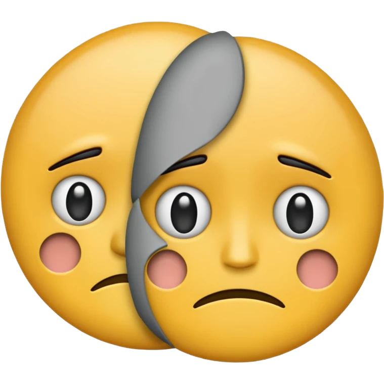 unhappy emoji overlapping another unhappy emoji emoji