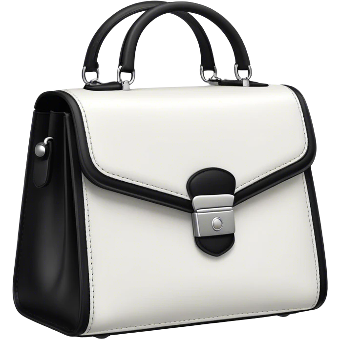 MATVEEV bag, white and black colour emoji